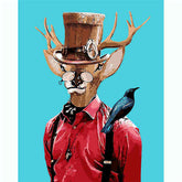 Painting by numbers funny animals deer in a shirt
